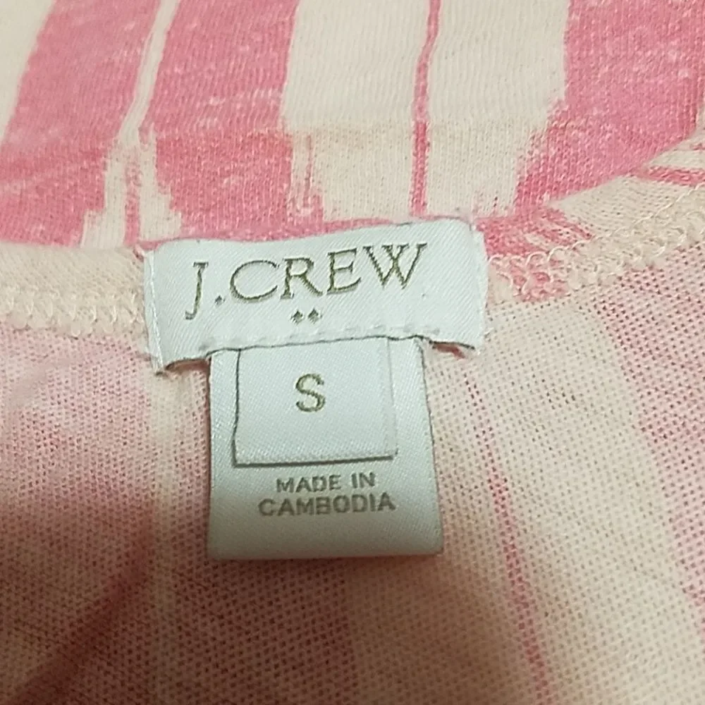 J. Crew Pink & Cream Arrow Patterned Tank Top (S)